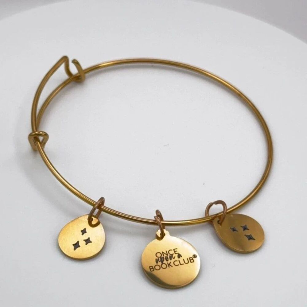 “ Once upon a Bookclub “ Gold Charm bracelet
